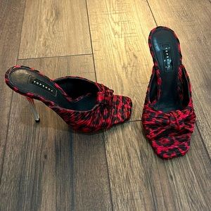 Top Shop Roar Red Leopard Print Heels size 36/5.5